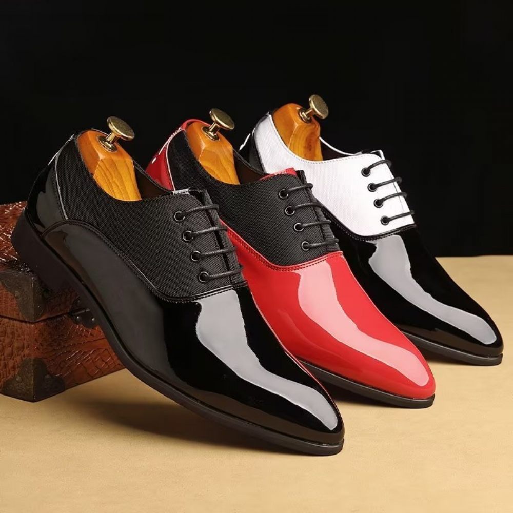 Chaussures Décontractées Pour Hommes À Lacets Motifs Unis - Noir