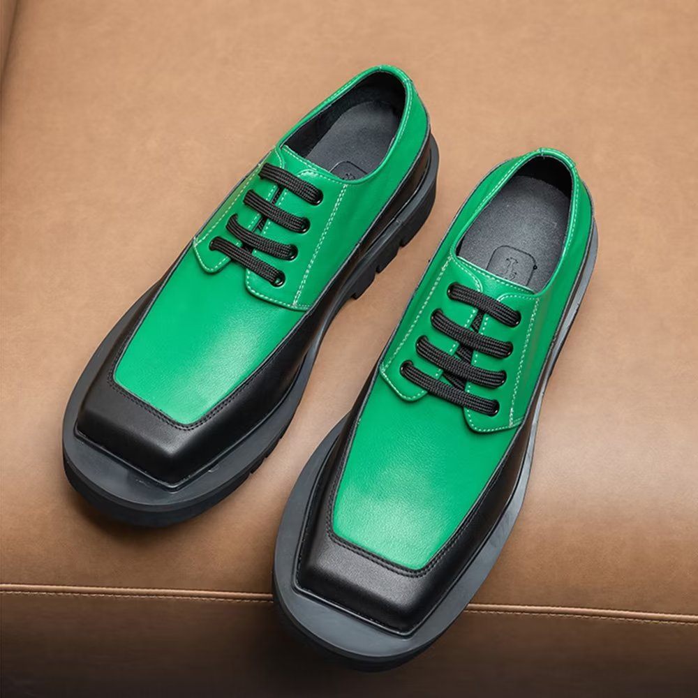 Chaussures Décontractées Pour Hommes Luxe Relief - Vert