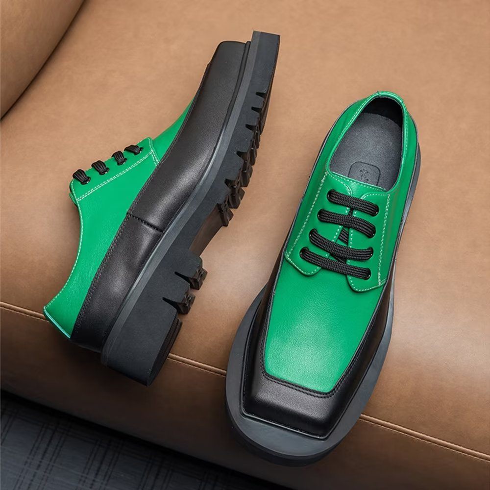 Chaussures Décontractées Pour Hommes Luxe Relief - Vert