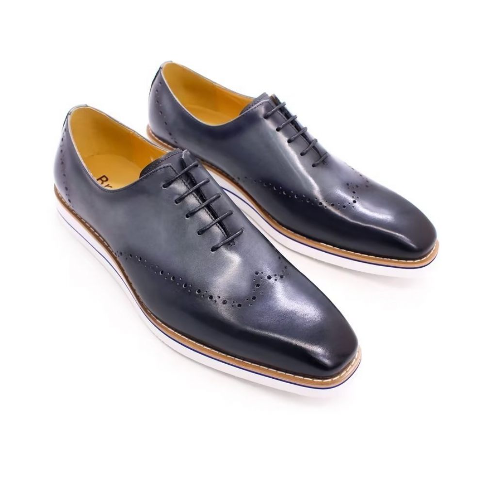 Chaussures Décontractées Pour Hommes À La Mode Peintes Main - Gris