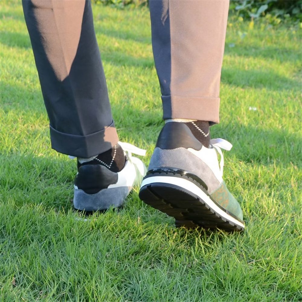 Chaussures Décontractées Pour Hommes Raffinées Et Élégantes - Vert