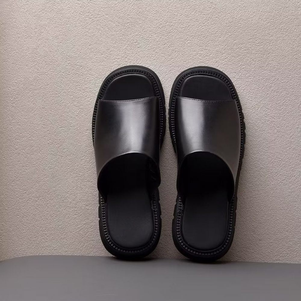 Chaussures Décontractées Pour Hommes Slip-ons Élégants - Noir