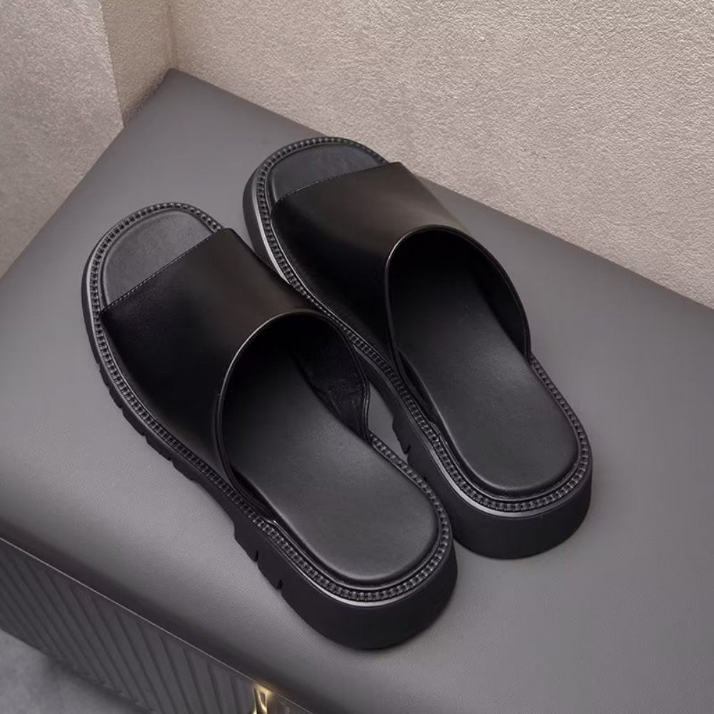 Chaussures Décontractées Pour Hommes Slip-ons Élégants - Noir