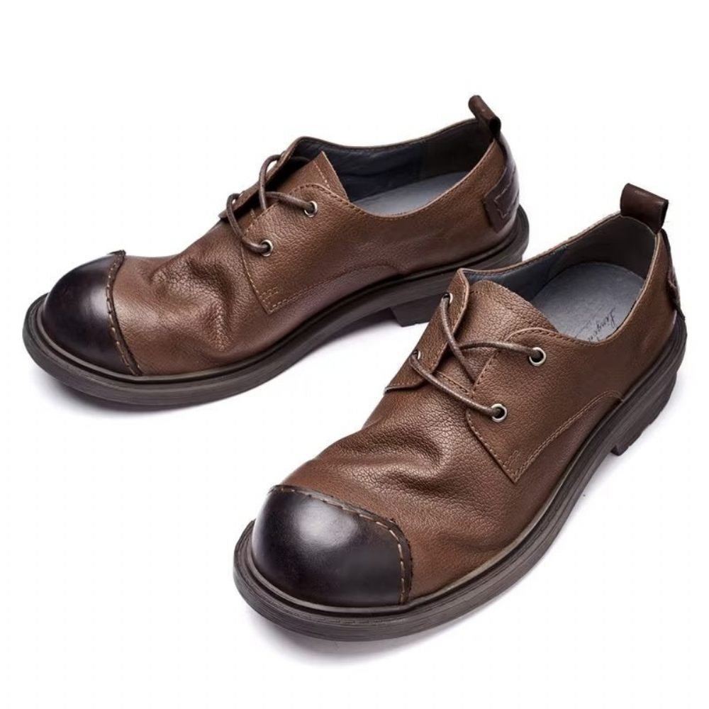 Chaussures Décontractées Pour Hommes Sophistiquées Cuir - Café