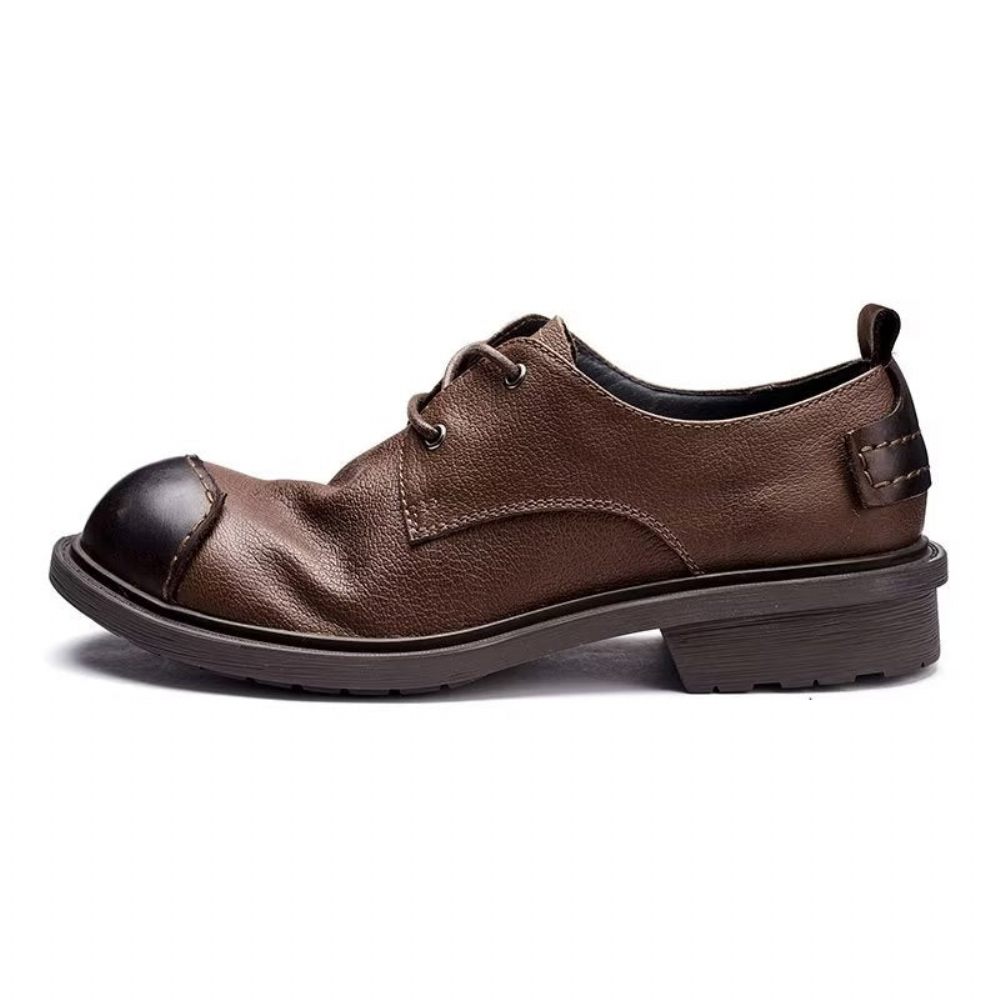 Chaussures Décontractées Pour Hommes Sophistiquées Cuir - Café