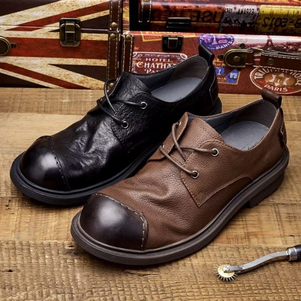 Chaussures Décontractées Pour Hommes Sophistiquées Cuir - Noir