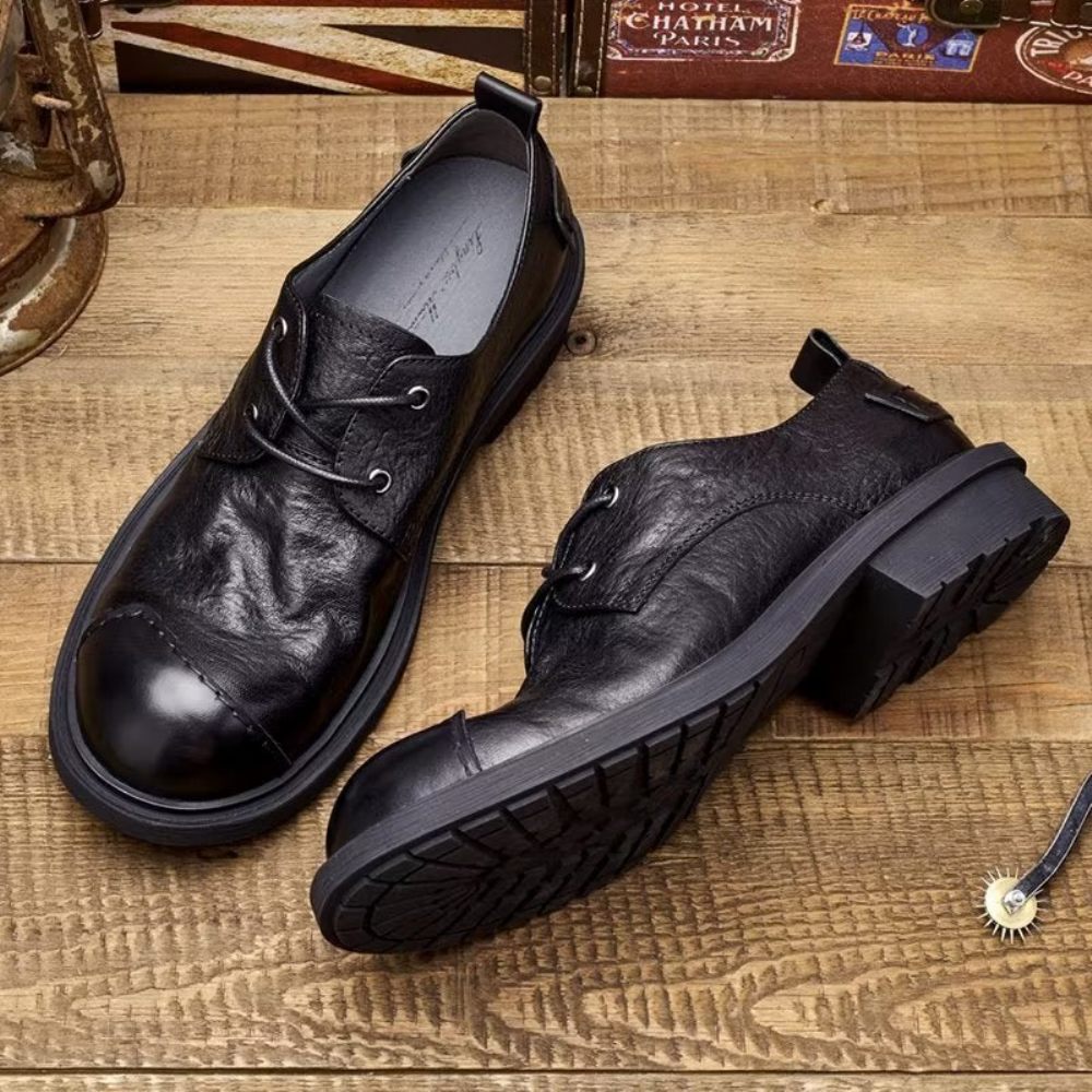 Chaussures Décontractées Pour Hommes Sophistiquées Cuir - Noir