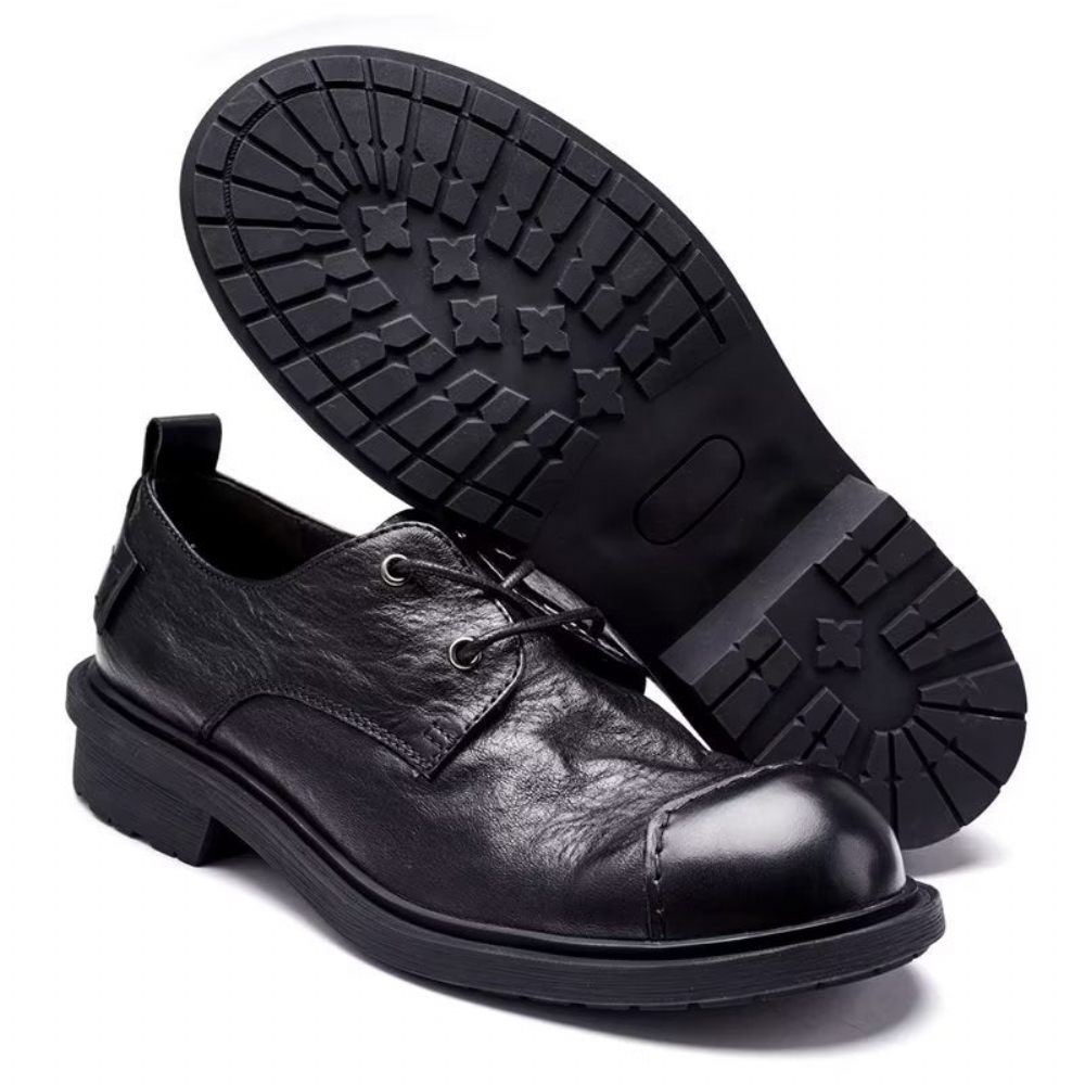 Chaussures Décontractées Pour Hommes Sophistiquées Cuir - Noir