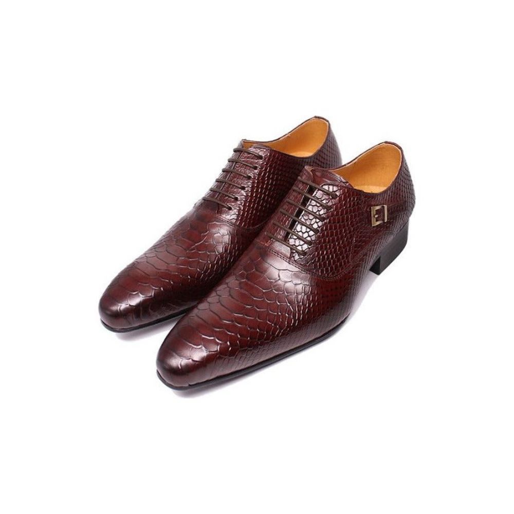 Chaussures Formelles Pour Hommes D'affaires Oxford Exécutif - Rouge