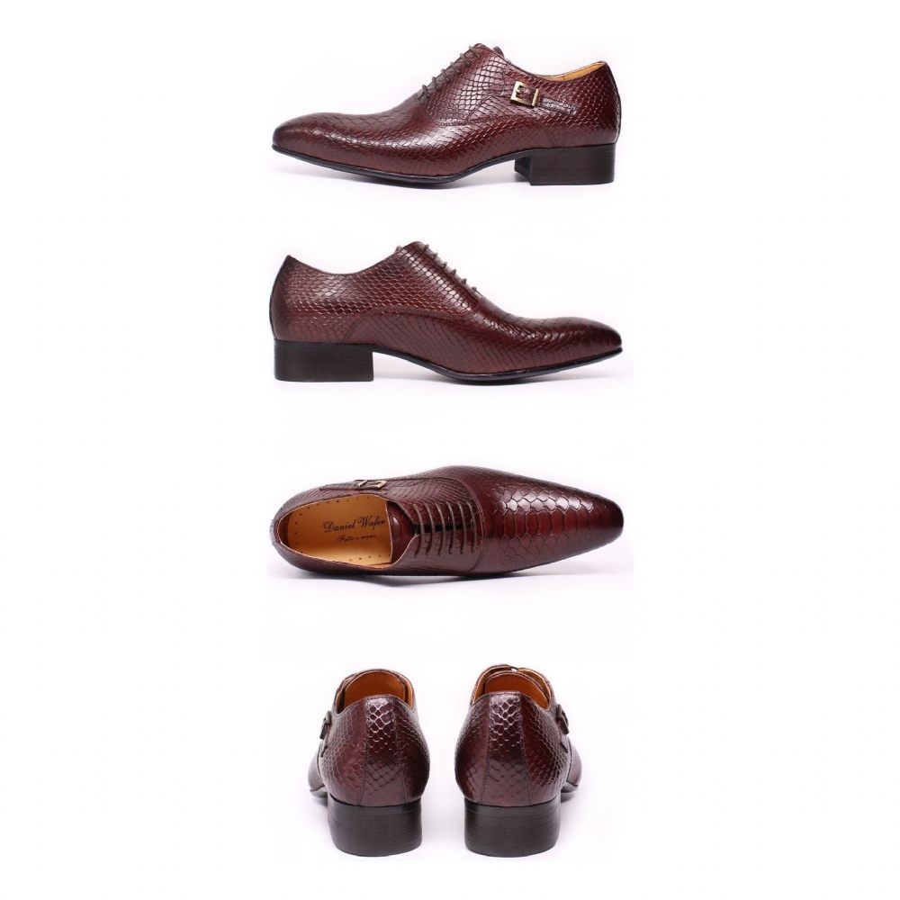 Chaussures Formelles Pour Hommes D'affaires Oxford Exécutif - Rouge