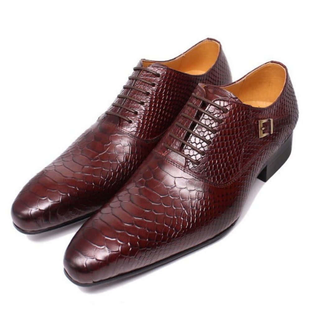 Chaussures Formelles Pour Hommes D'affaires Oxford Exécutif - Rouge