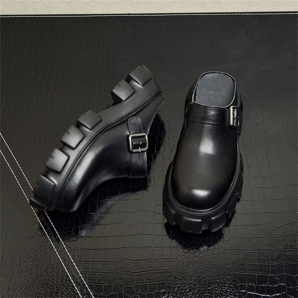 Chaussures Formelles Pour Hommes Bottes Sandales Tendance - Noir