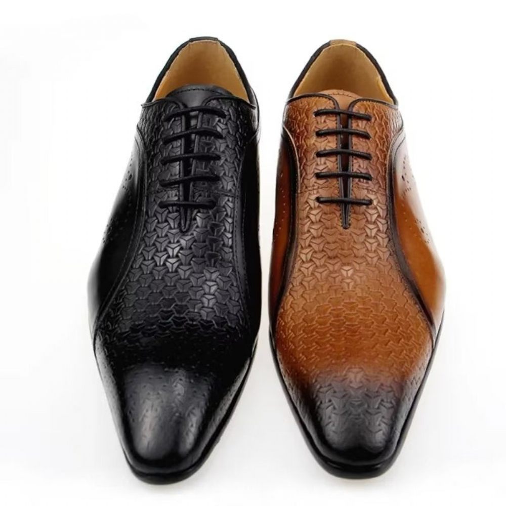 Chaussures Formelles Pour Hommes Brogues Mariage Chics - Noir