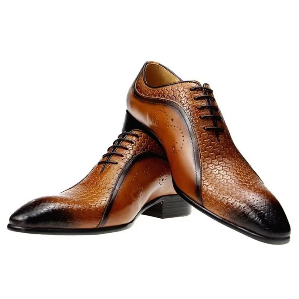 Chaussures Formelles Pour Hommes Brogues Mariage Chics - Marron