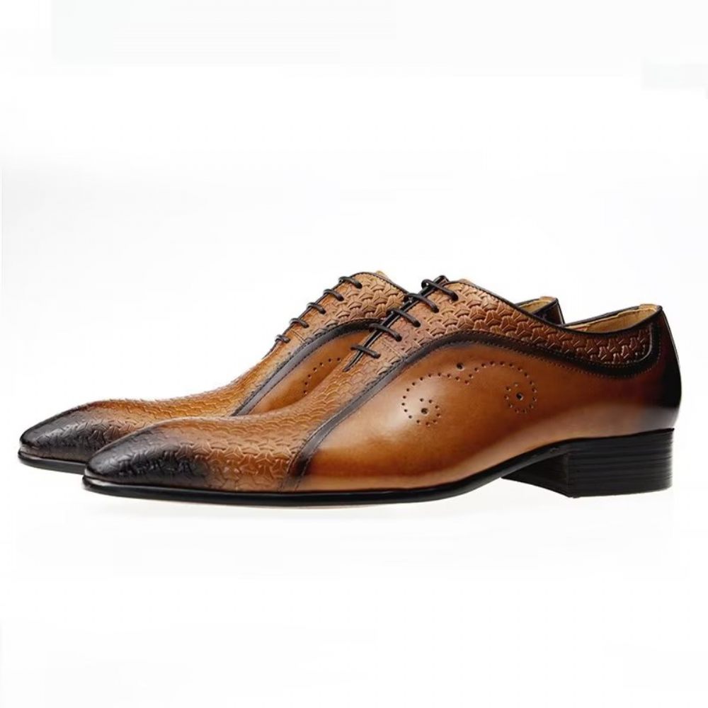 Chaussures Formelles Pour Hommes Brogues Mariage Chics - Marron