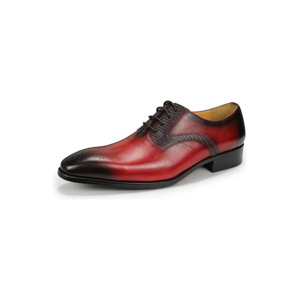 Chaussures Formelles Pour Hommes Brogues Mariage Élégantes - Rouge