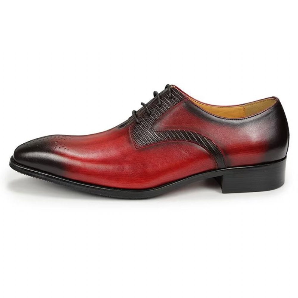 Chaussures Formelles Pour Hommes Brogues Mariage Élégantes - Rouge