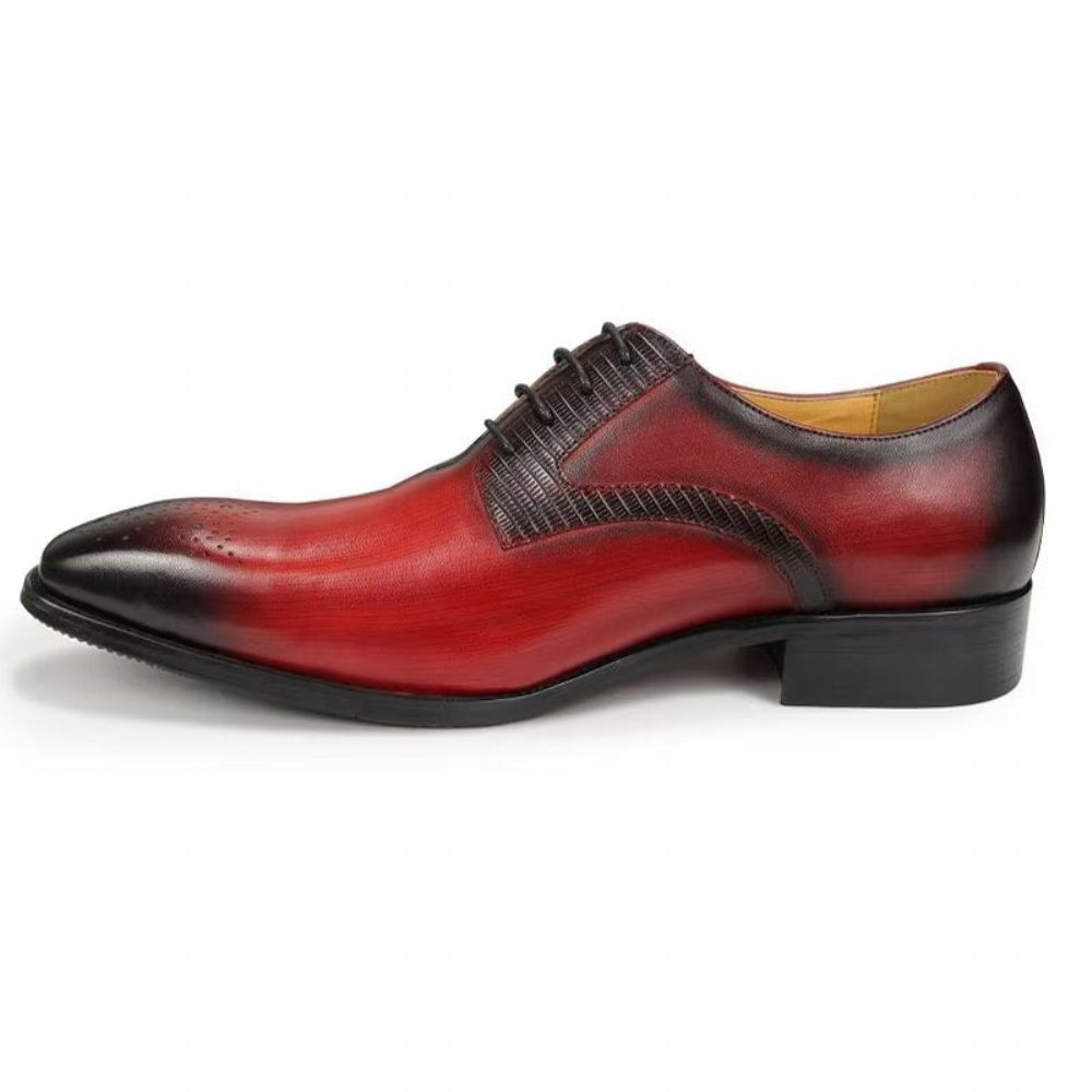 Chaussures Formelles Pour Hommes Brogues Mariage Élégantes - Rouge