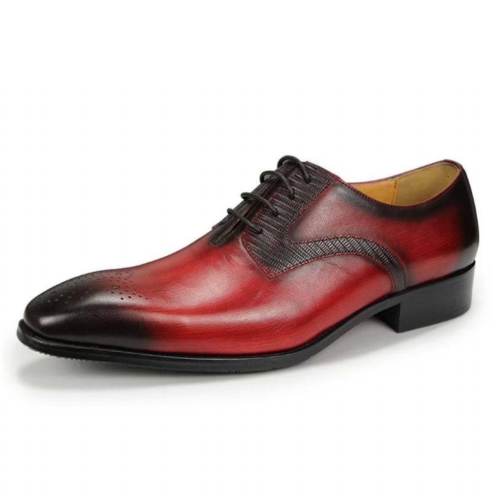 Chaussures Formelles Pour Hommes Brogues Mariage Élégantes - Rouge