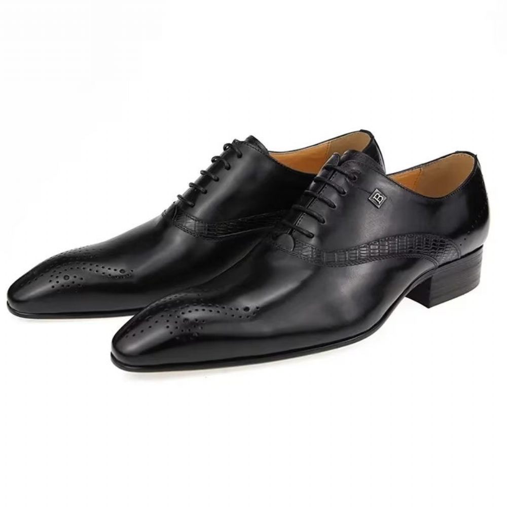 Chaussures Formelles Pour Hommes Brogues Mariage À La Mode - Noir