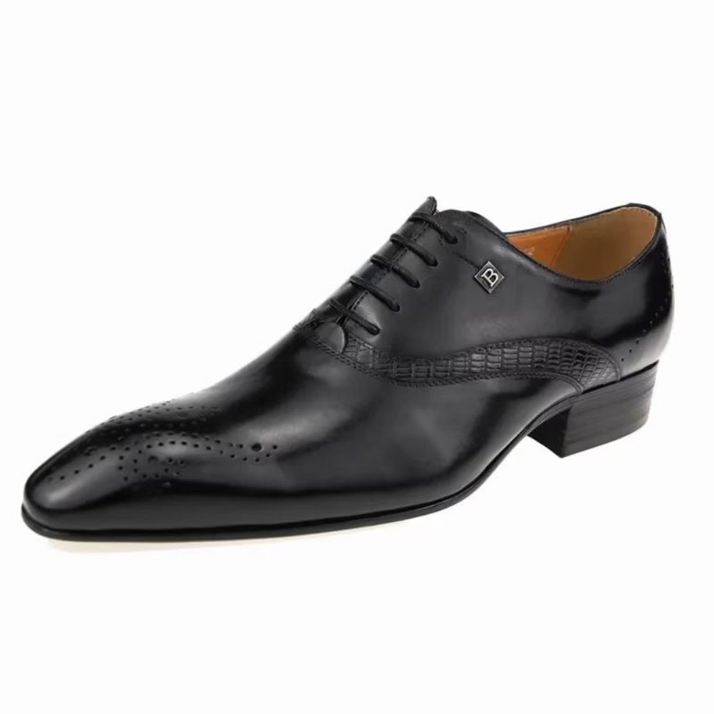 Chaussures Formelles Pour Hommes Brogues Mariage À La Mode - Noir