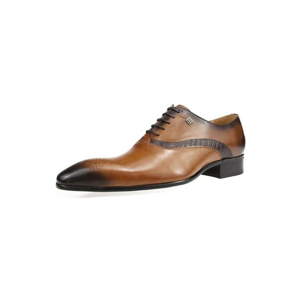 Chaussures Formelles Pour Hommes Brogues Mariage À La Mode - Marron