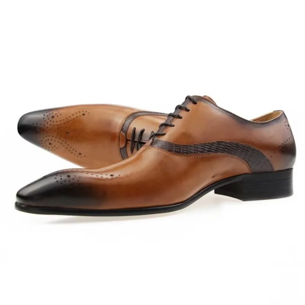 Chaussures Formelles Pour Hommes Brogues Mariage À La Mode - Marron