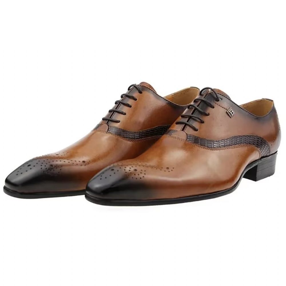 Chaussures Formelles Pour Hommes Brogues Mariage À La Mode - Marron