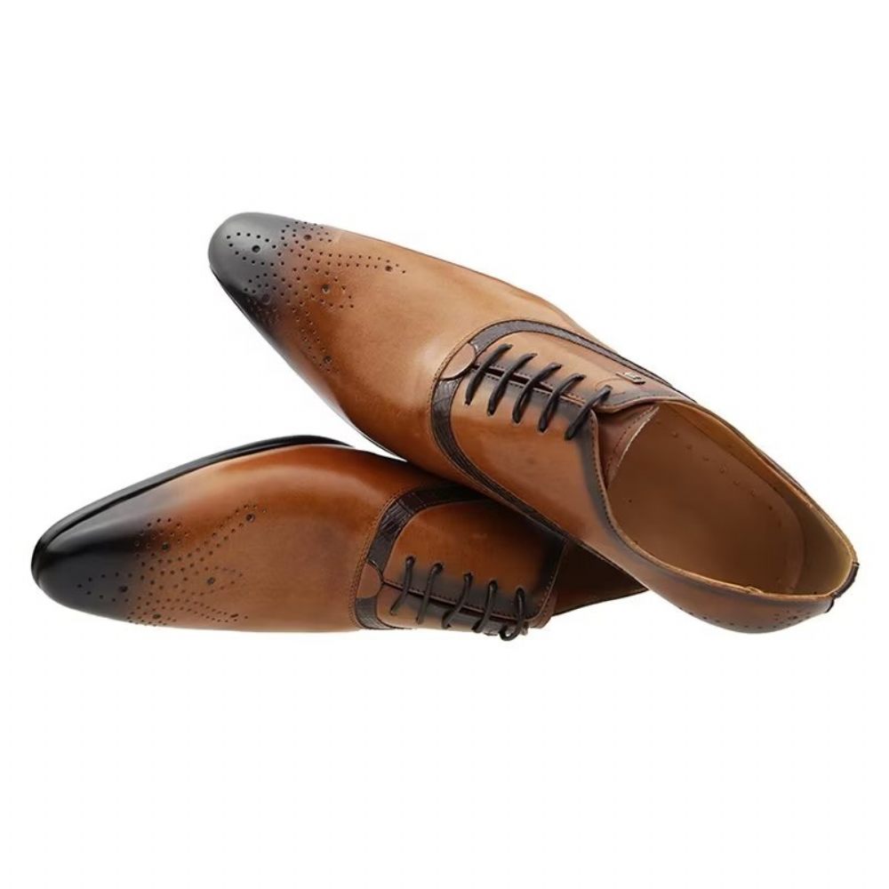 Chaussures Formelles Pour Hommes Brogues Mariage À La Mode - Marron