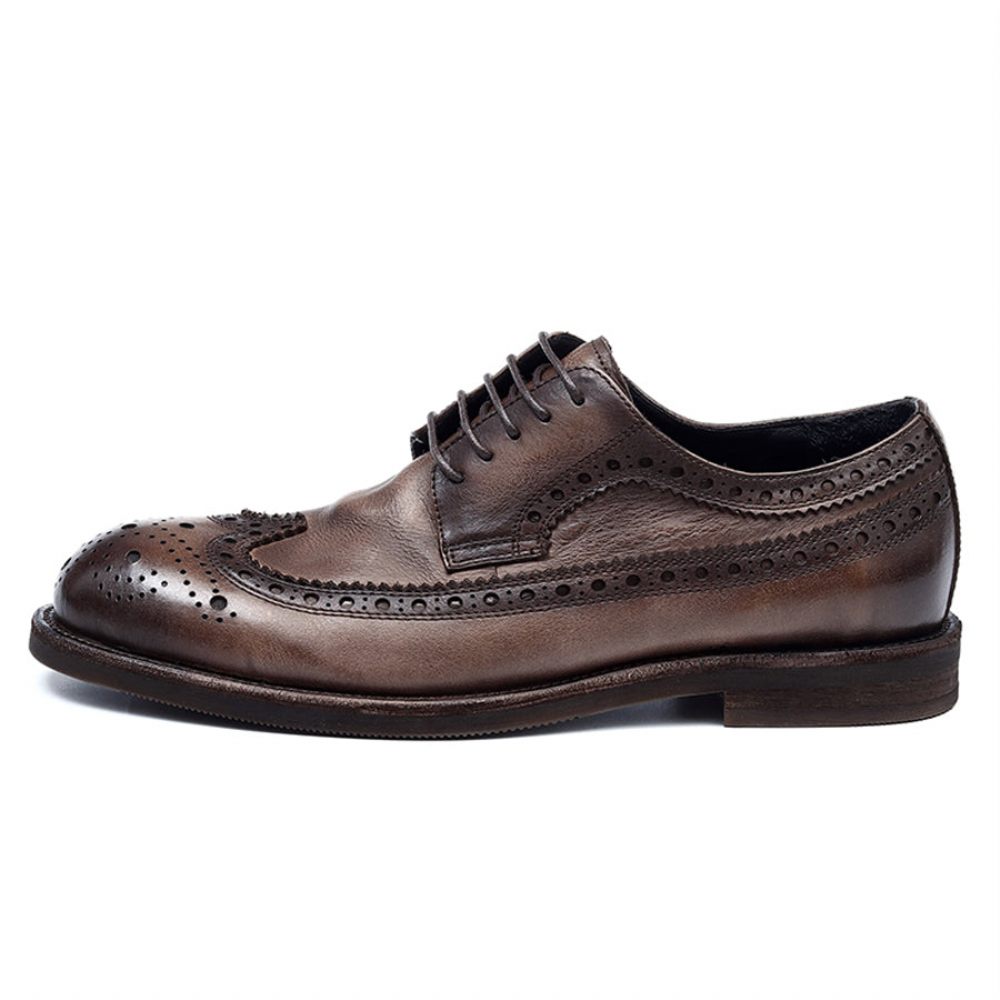 Chaussures Formelles Pour Hommes Brogues Mariée - Noir Gris