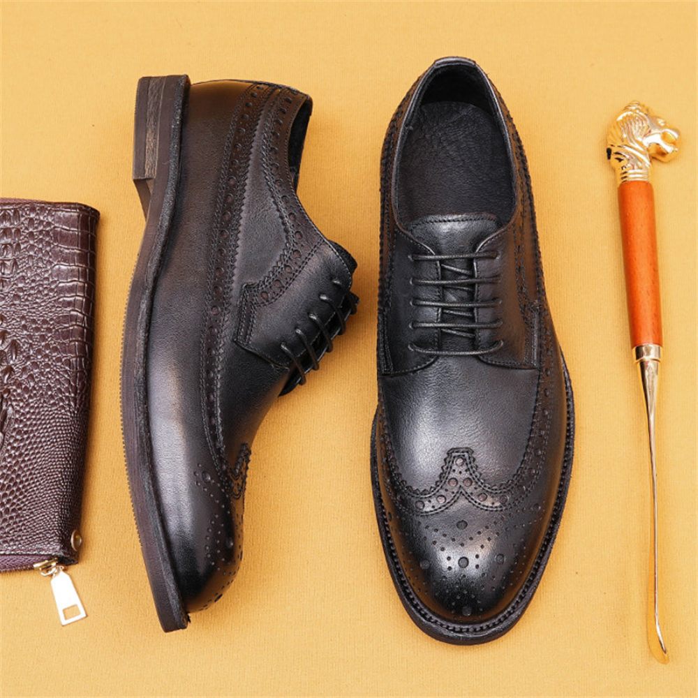 Chaussures Formelles Pour Hommes Brogues Mariée - Noir