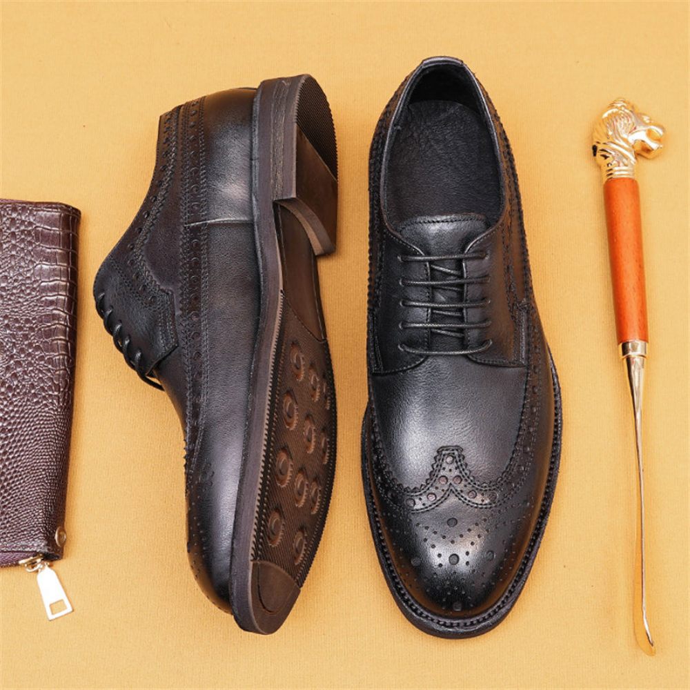 Chaussures Formelles Pour Hommes Brogues Mariée - Noir