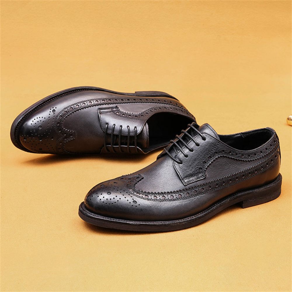 Chaussures Formelles Pour Hommes Brogues Mariée - Noir