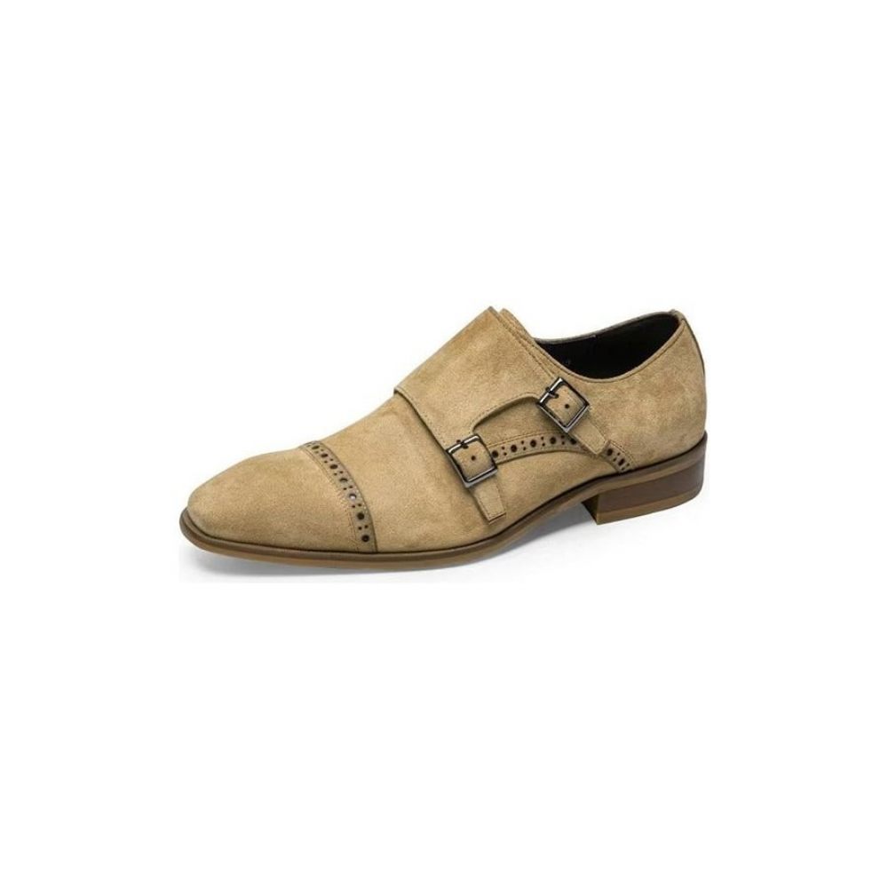 Chaussures Formelles Pour Hommes Chic Boucle Fermeture Monkstraps Habillées