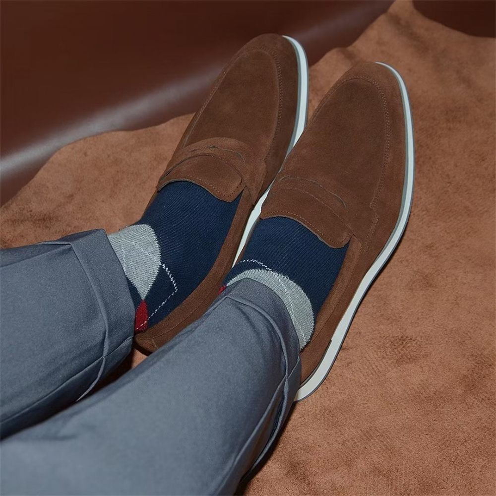 Chaussures Formelles Pour Hommes Confort Raffiné Lacets Décontractés - Café