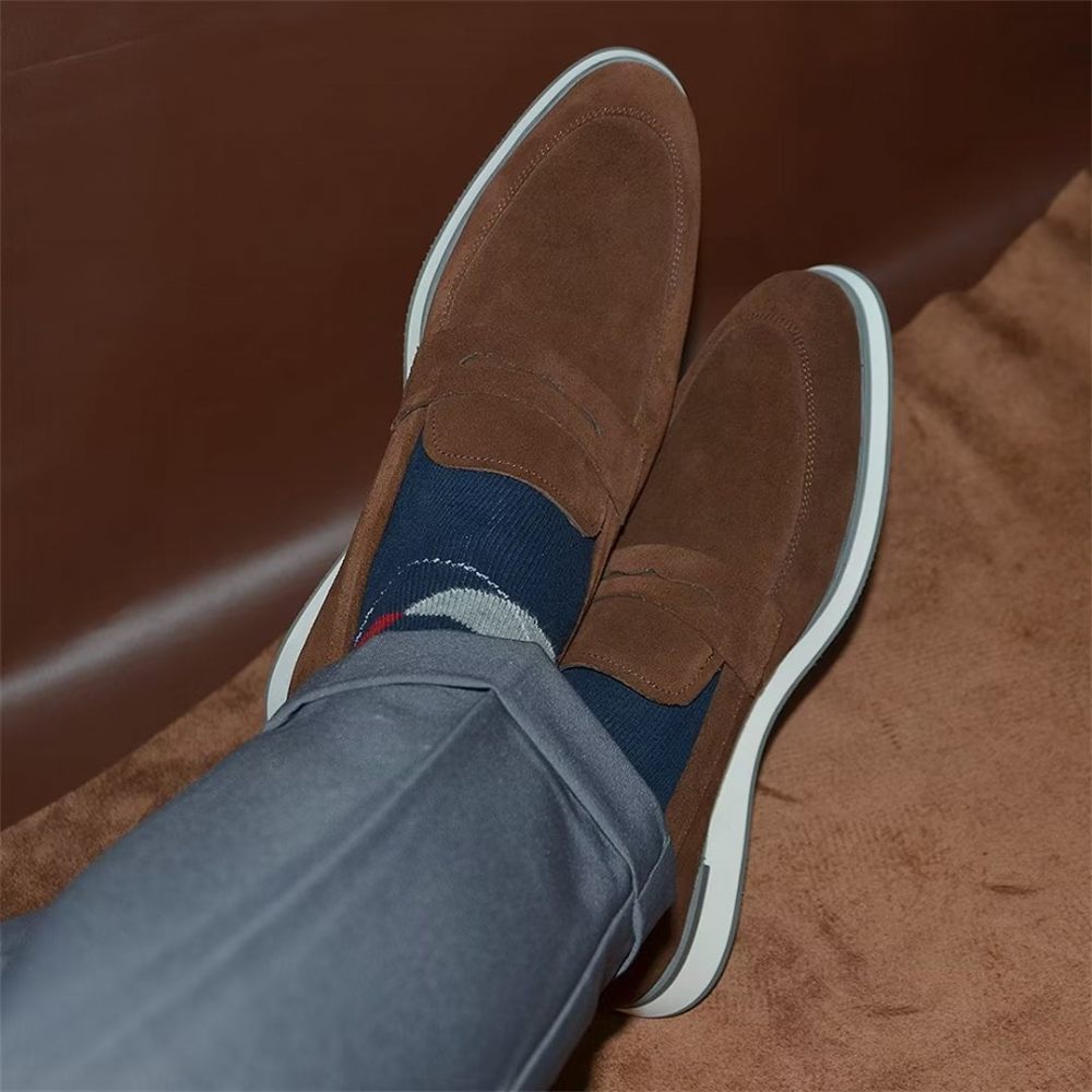 Chaussures Formelles Pour Hommes Confort Raffiné Lacets Décontractés - Café