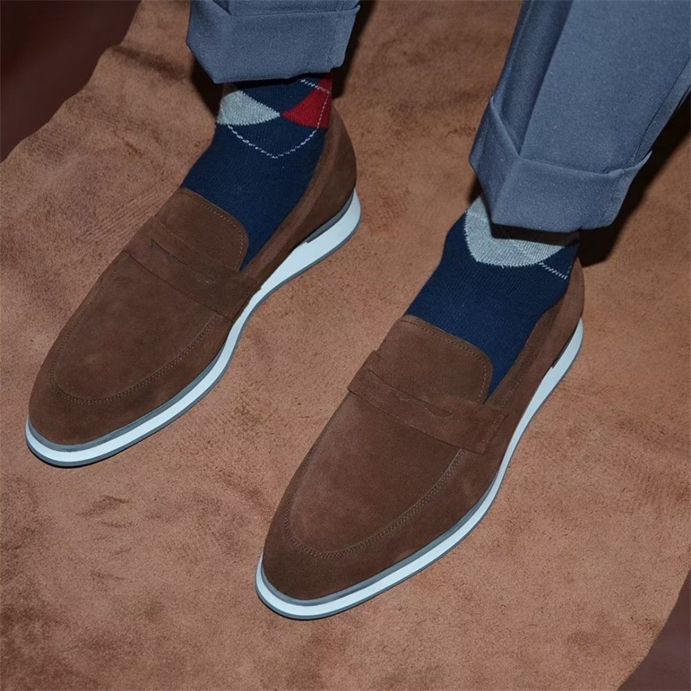 Chaussures Formelles Pour Hommes Confort Raffiné Lacets Décontractés - Café