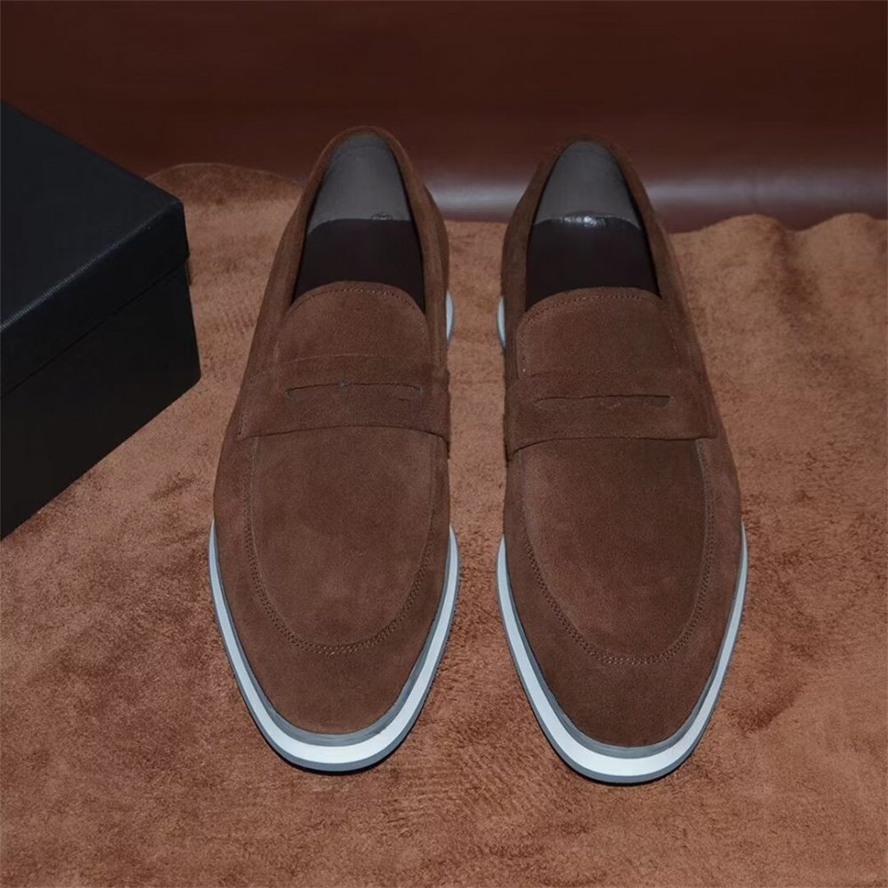 Chaussures Formelles Pour Hommes Confort Raffiné Lacets Décontractés - Café