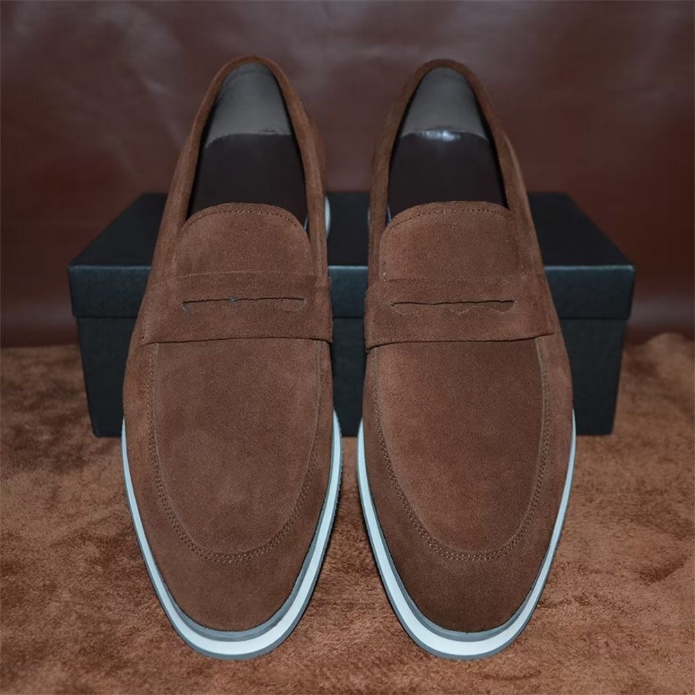 Chaussures Formelles Pour Hommes Confort Raffiné Lacets Décontractés - Café