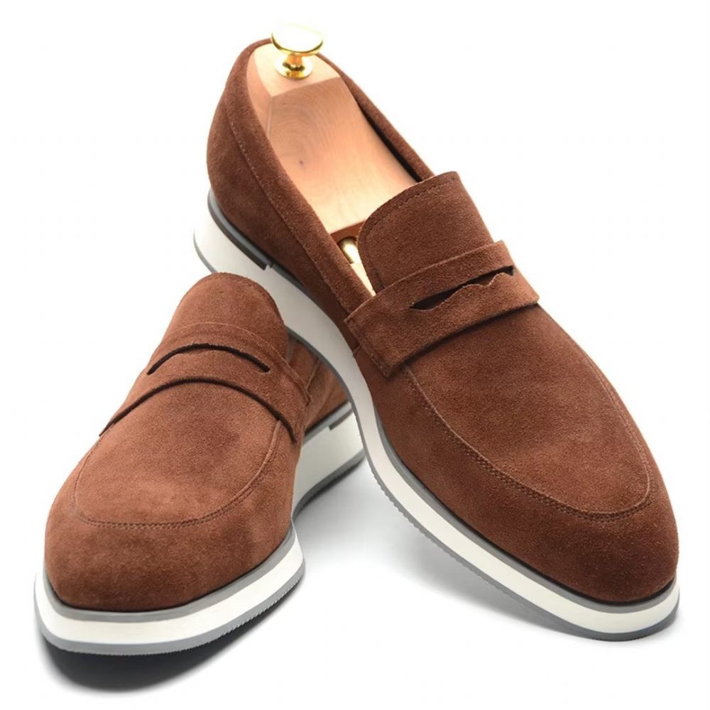 Chaussures Formelles Pour Hommes Confort Raffiné Lacets Décontractés - Café