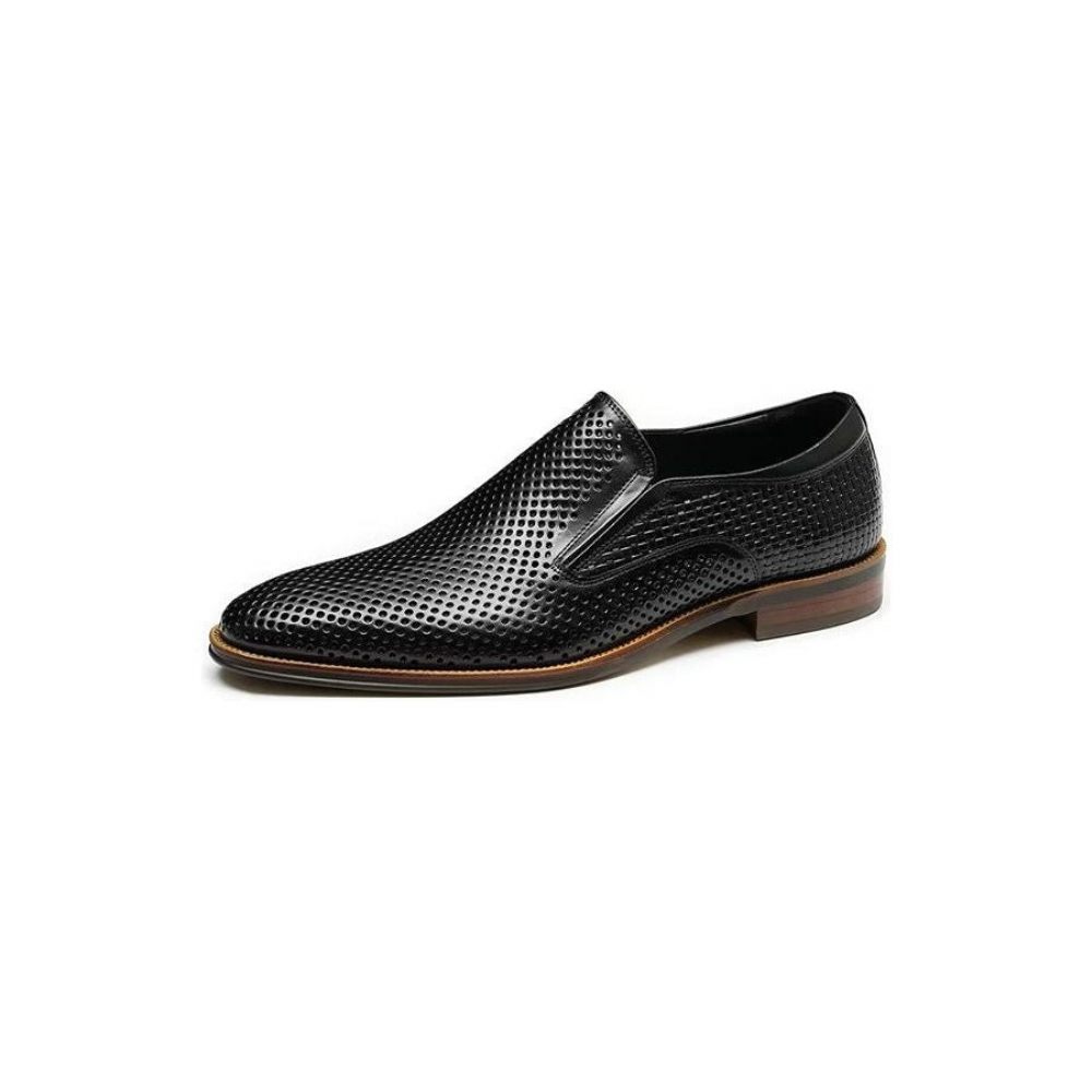 Chaussures Formelles Pour Hommes Cuir Élégant Style Richelieu Mariage Slip-ons