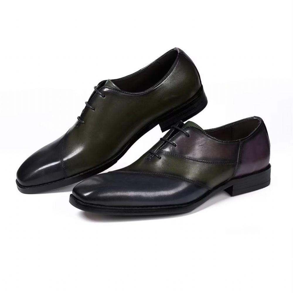 Chaussures Formelles Pour Hommes Cuir Executive Elegance - Vert