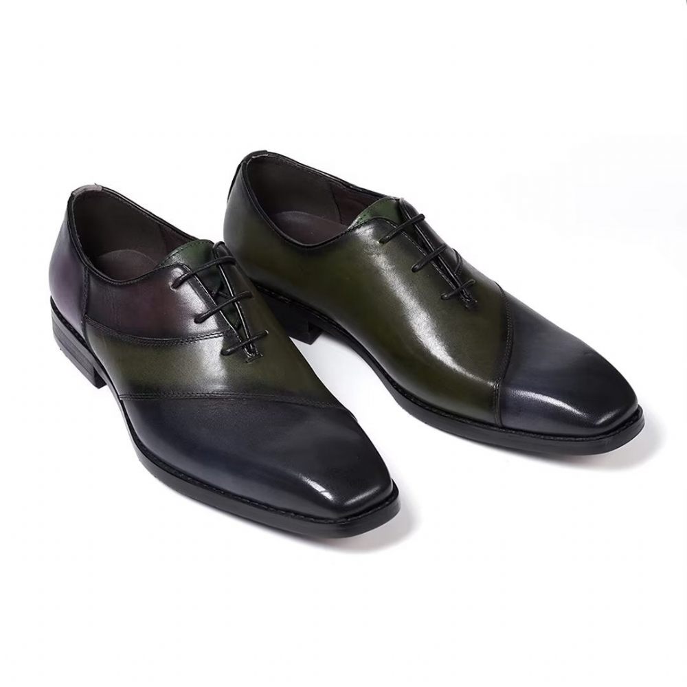 Chaussures Formelles Pour Hommes Cuir Executive Elegance - Vert