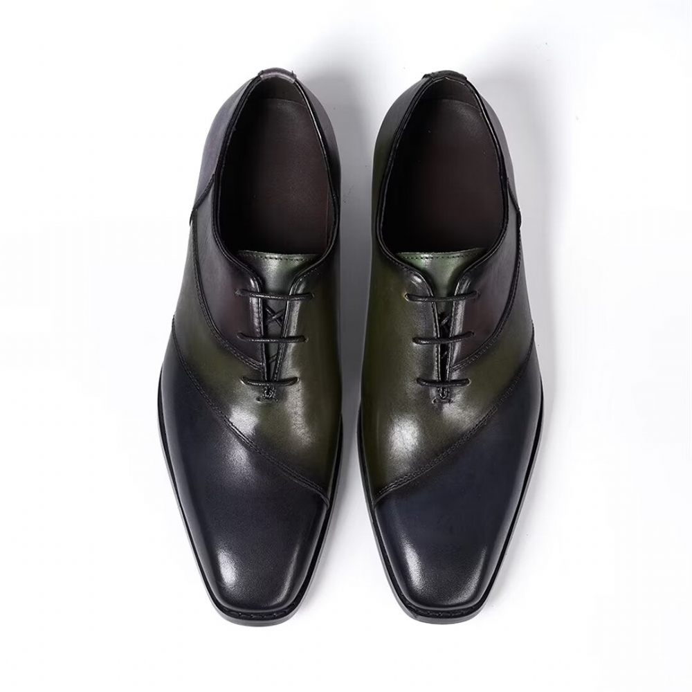 Chaussures Formelles Pour Hommes Cuir Executive Elegance - Vert