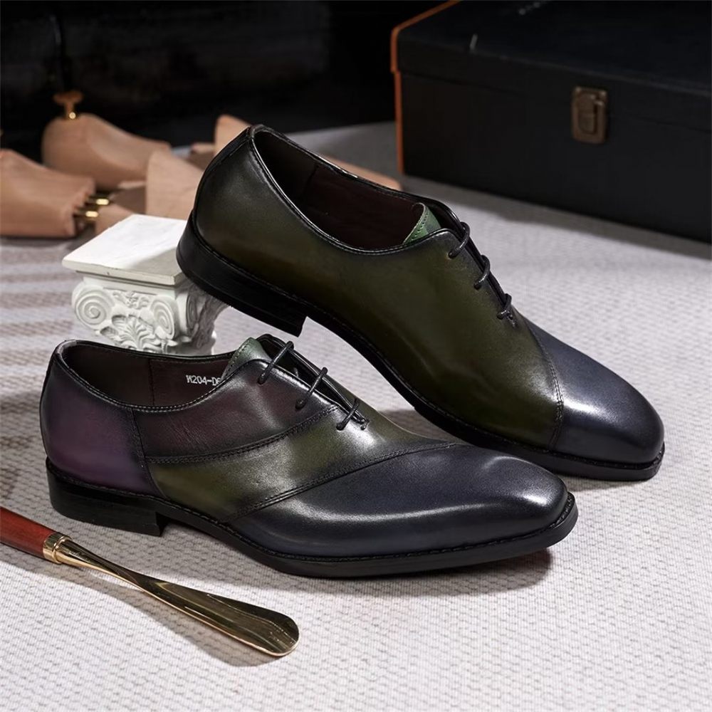 Chaussures Formelles Pour Hommes Cuir Executive Elegance - Vert