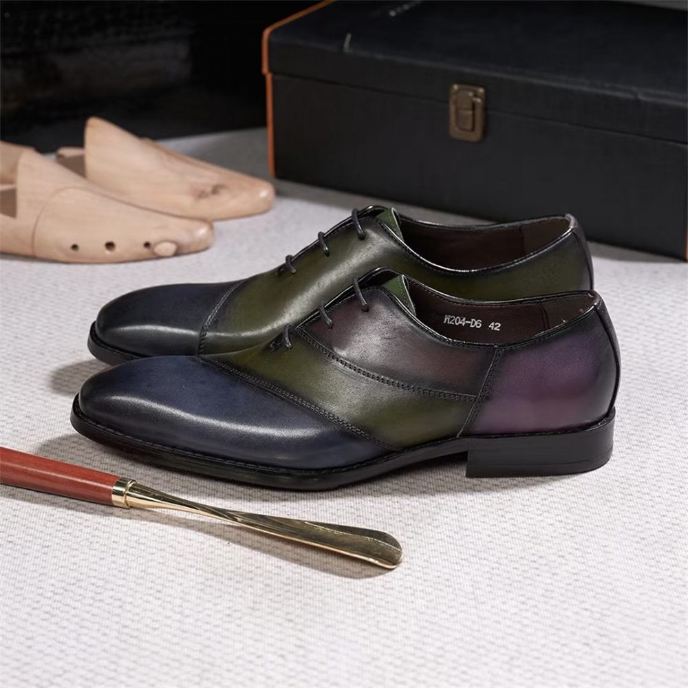 Chaussures Formelles Pour Hommes Cuir Executive Elegance - Vert