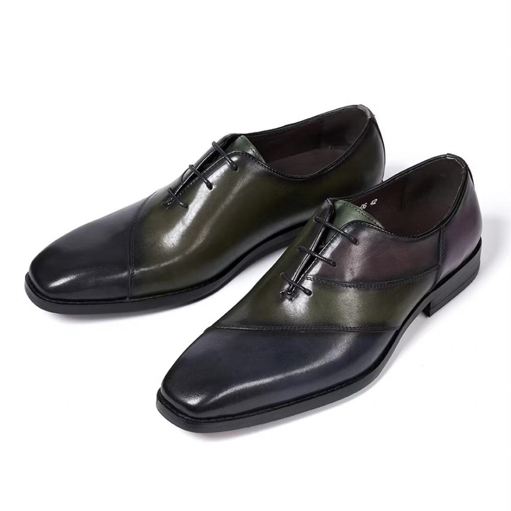 Chaussures Formelles Pour Hommes Cuir Executive Elegance - Vert