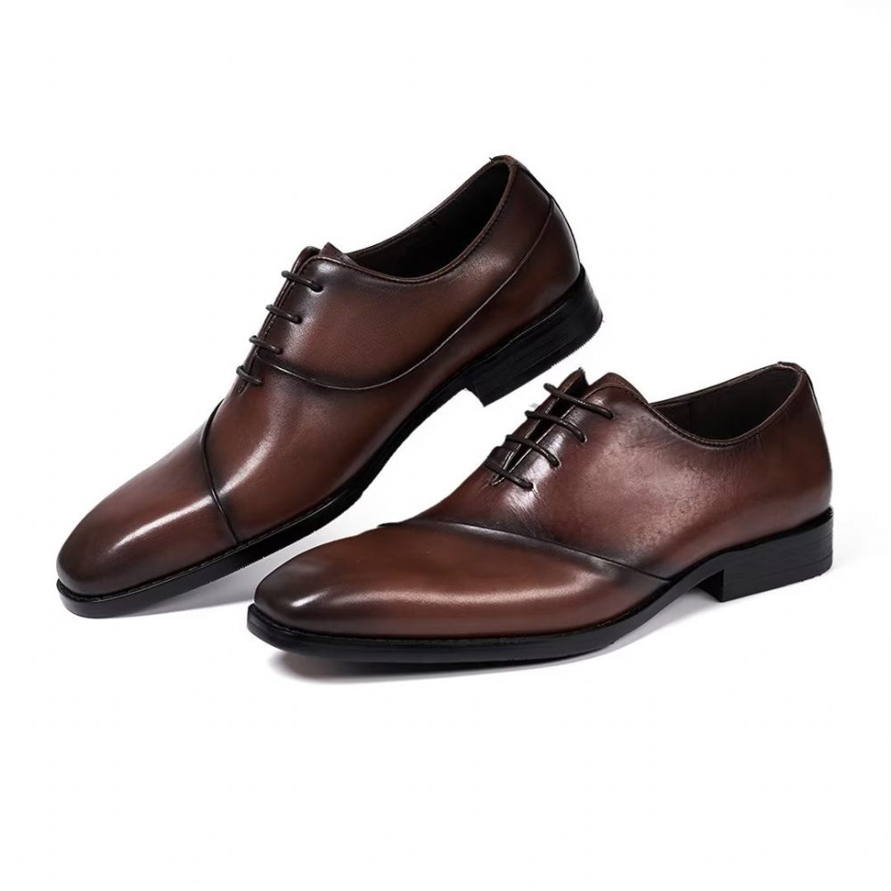 Chaussures Formelles Pour Hommes Cuir Executive Elegance - Marron