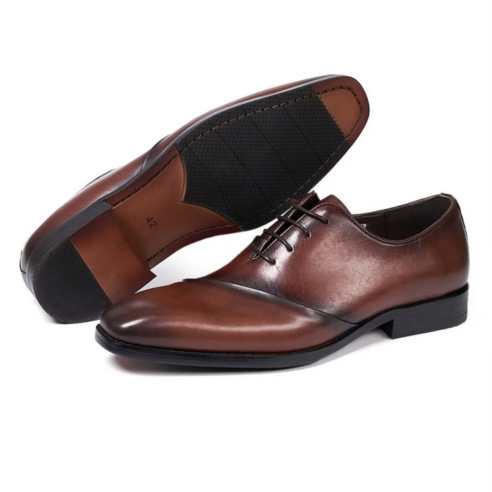 Chaussures Formelles Pour Hommes Cuir Executive Elegance - Marron