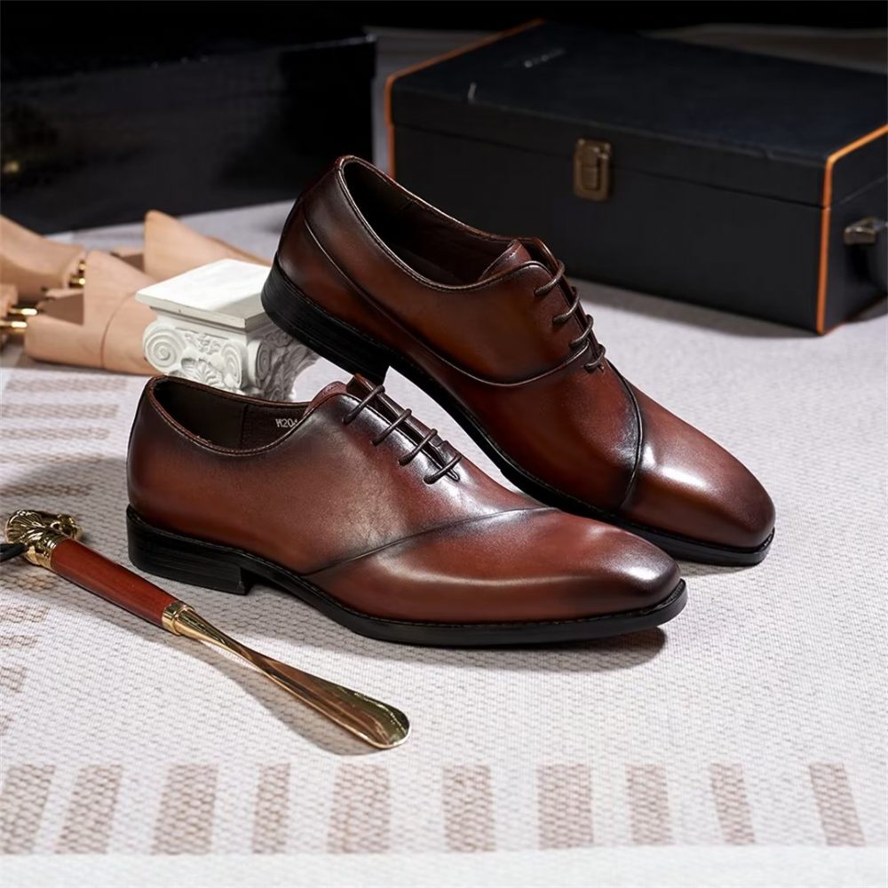 Chaussures Formelles Pour Hommes Cuir Executive Elegance - Marron